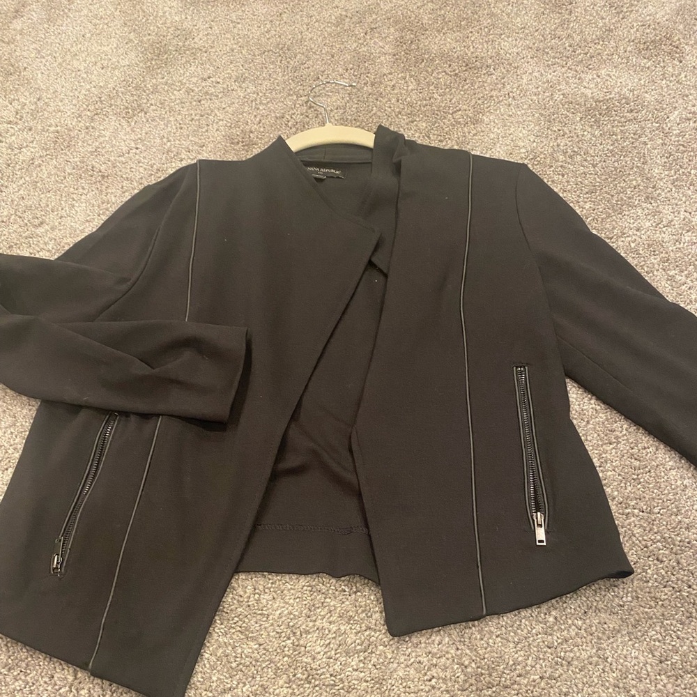 Black Moto jacket (banana republic)